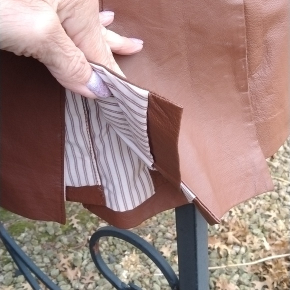 Metro Style leather jacket Genuine Leather Vintage Size 8 - Picture 10 of 16